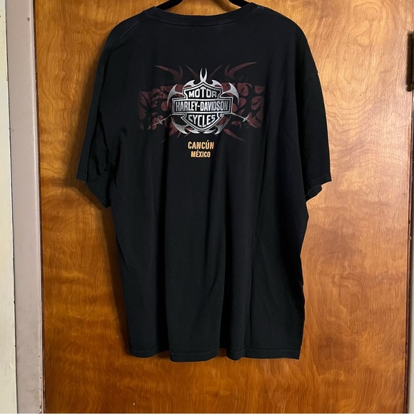 Harley Davidson Twin Can Cancun Mexico T-Shirt Black Men's Size XL - Picture 5 of 5
